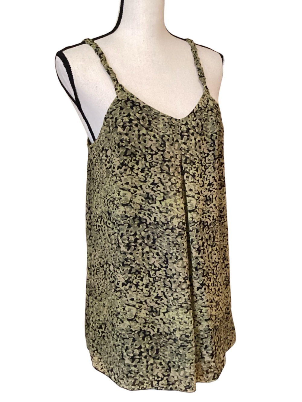 Mac & Jac Abstract Print Braided Strap Cami‎ Tank Top Size Medium